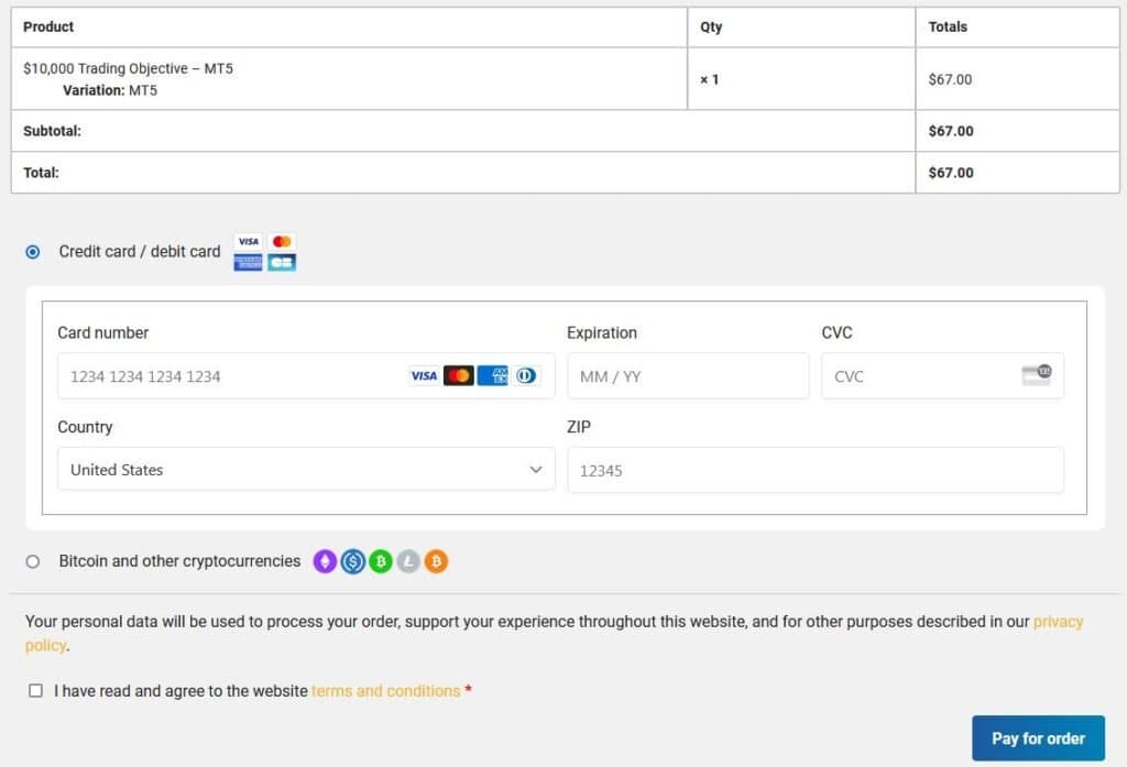 Smart Prop Trader Payment Methods