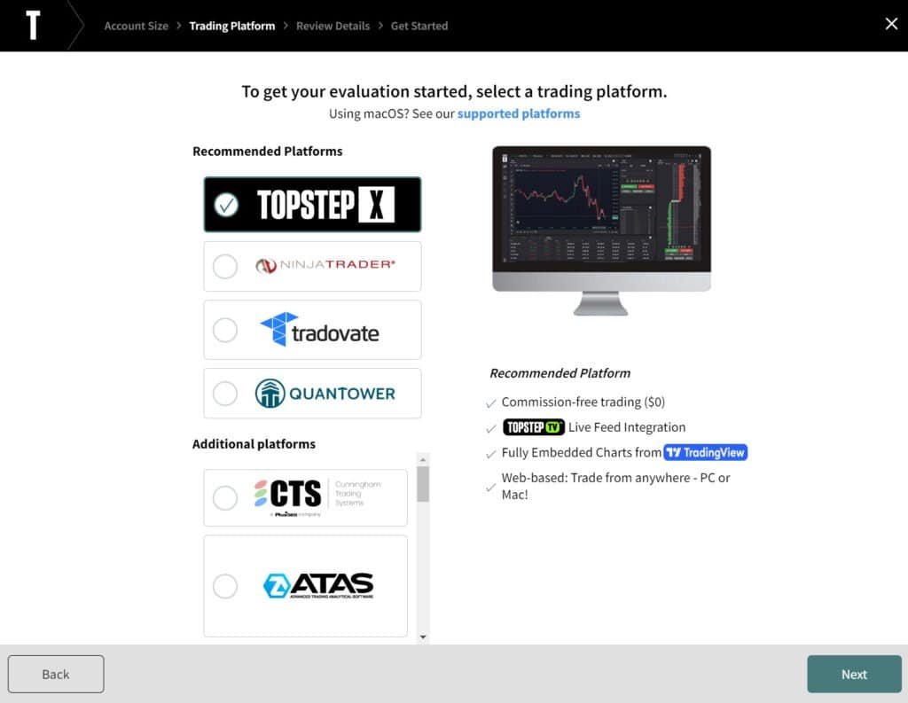 Topstep Platform Select